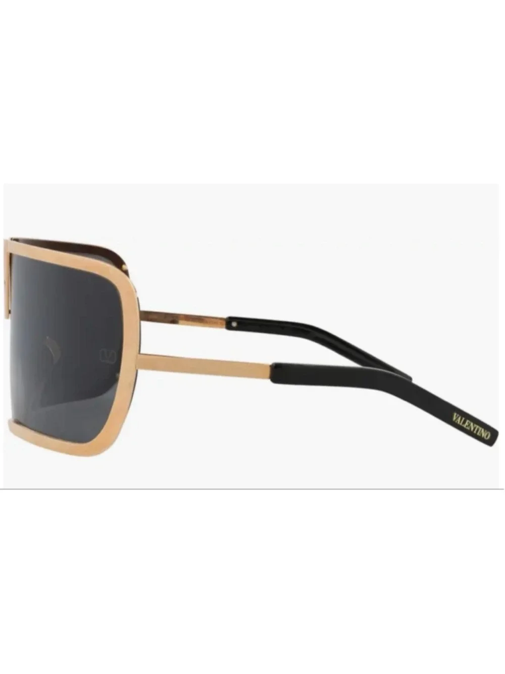 NWOT Men's Valentino Garavani Gold Shield Sunglasses